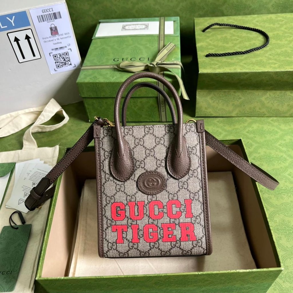 G GG mini tote GUCCI 671623 2022 กระเป๋าโท้ตมินิซีรีส์ตรุษจีน
