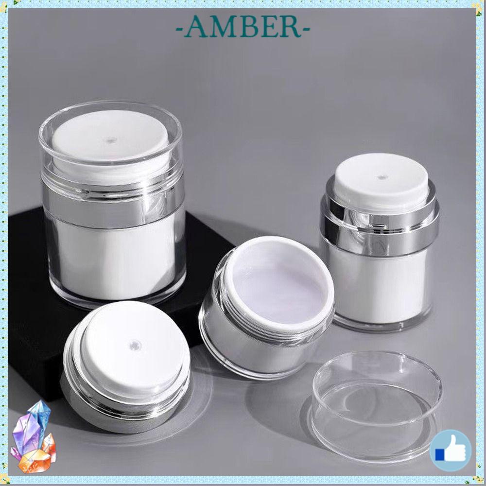AMBER1FLLK Face Cream Lotion Cream Bottle, Travel Bottle Full-cover Vacuum Bottle, 15ml/30ml/50ml Pu
