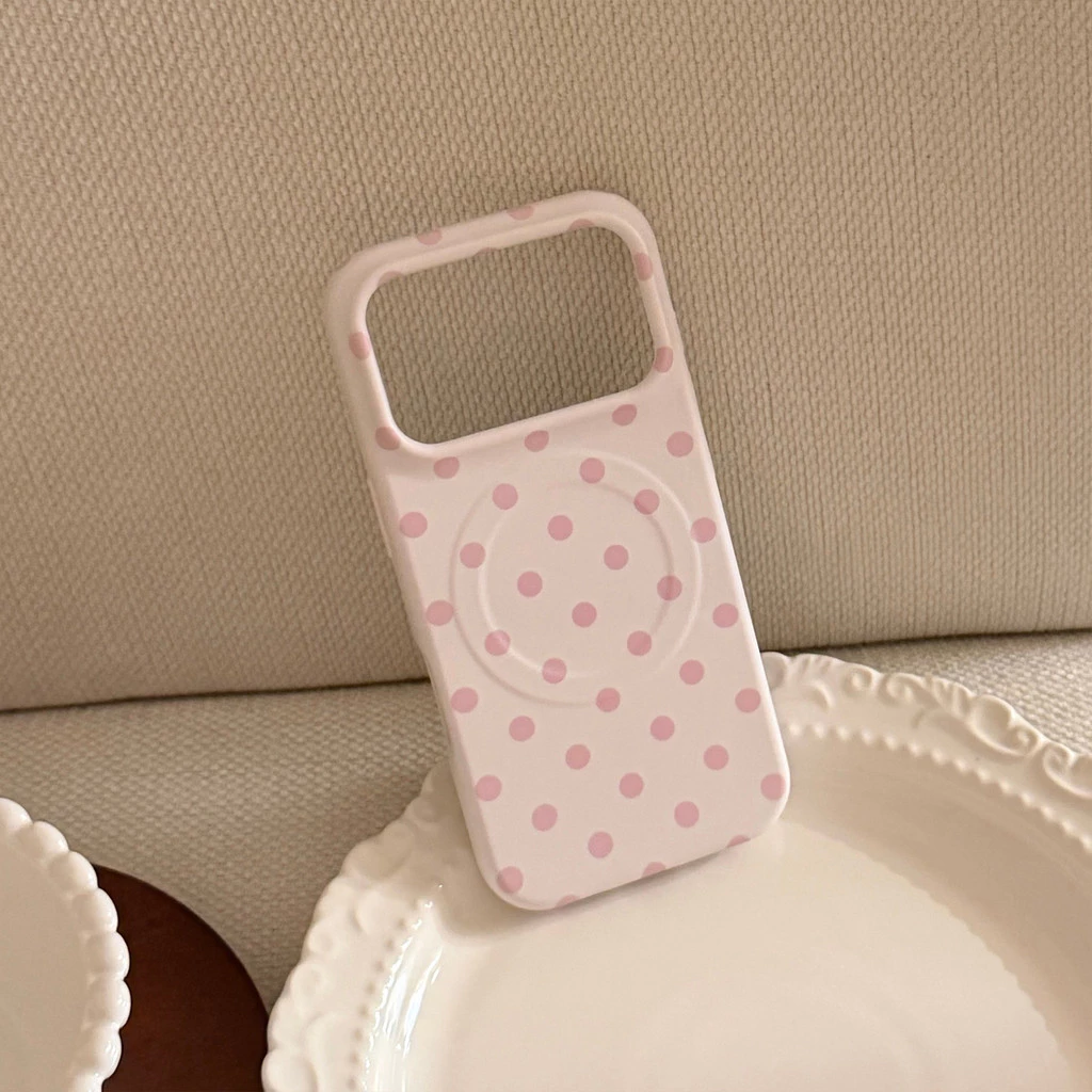 [Sheren] เคสโทรศัพท์สีชมพูลายจุดเหมาะสําหรับ i17 16 15 14 13 12 11 pro max เคสไอโฟน thumbnail 8