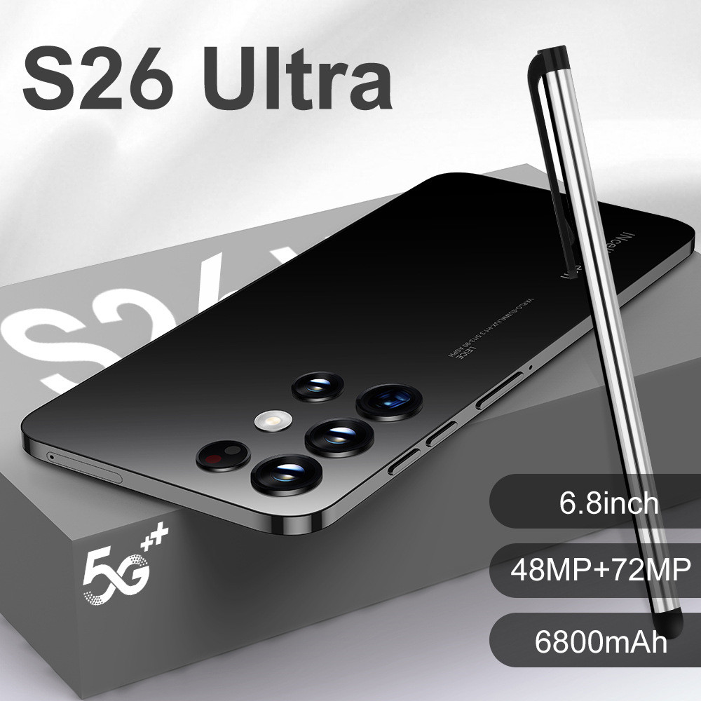 โทรศัพท์มือถือ S26 Ultra+Phone 16+1T หน่วยความจําขนาดใหญ่หน้าจอ HD โทรศัพท์ออลอินวันพร้อมสต็อก⭐⭐0508
