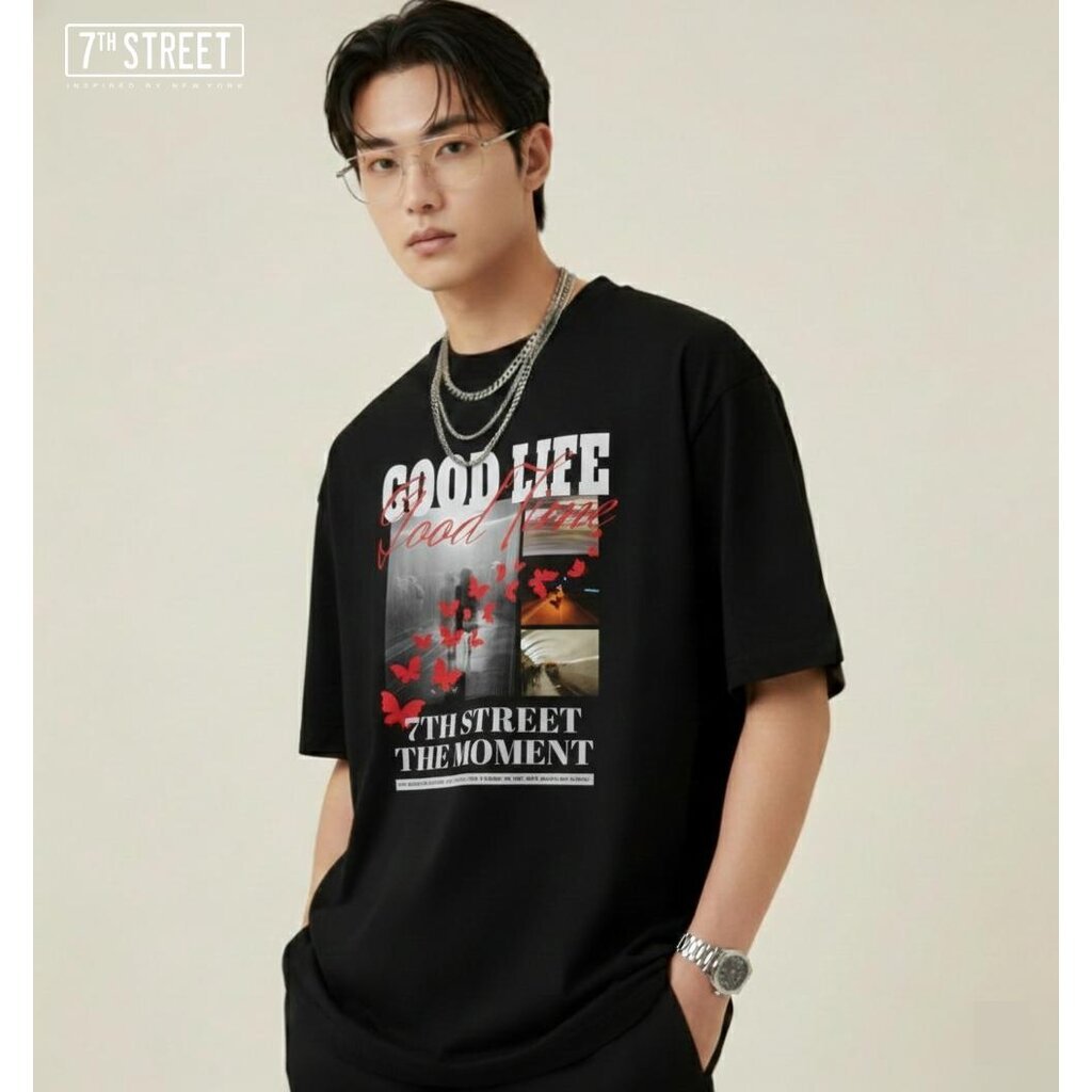 7ᵗʰ Street Oversize90s Cotton100% Com(No.20) ทรงคอฟิต ผ้านุ่ม เบา ใส่สบายที่สามารถสวมใส่ได้ทุกวัน รุ