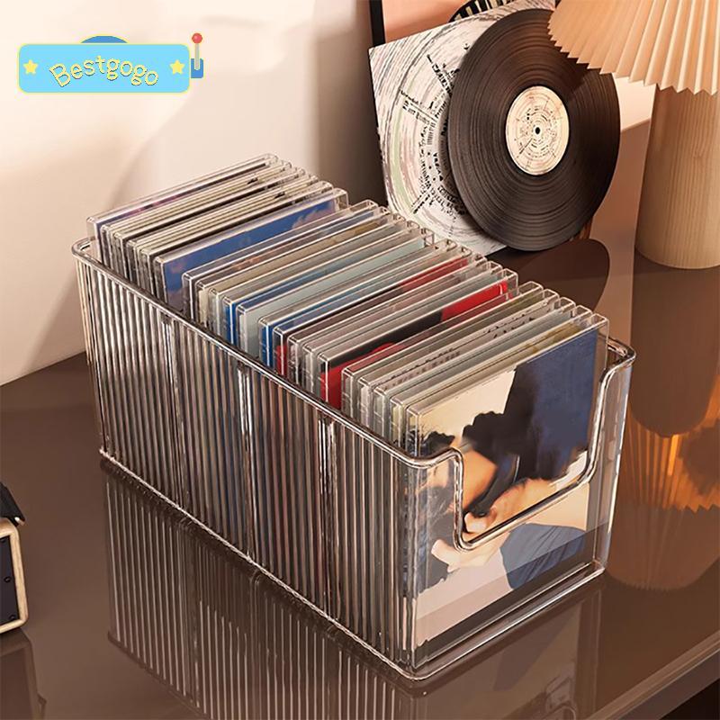 [Bestgogo-t] CD Disc Ra Desktop Disc Bla Vinyl Record Magnetic Tape Display Storage Ra Collection Storage กล่องเก็บอัลบั้ม