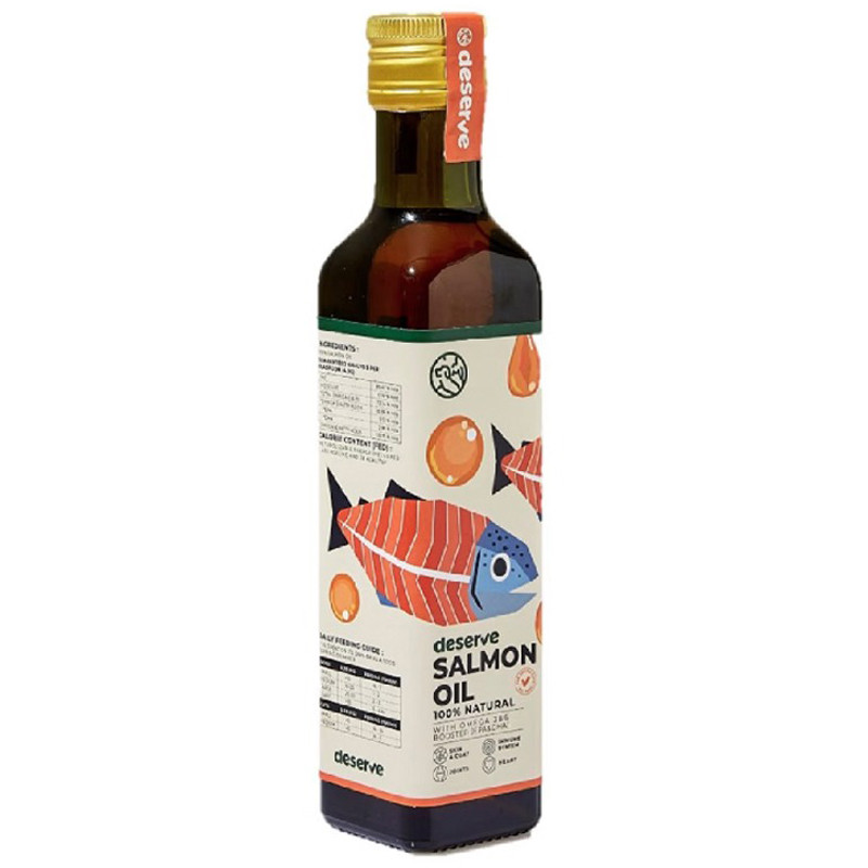 Deserve ดีเสิร์ฟ น้ำมันแซลมอน สำหรับสัตว์เลี้ยง 230 ml Deserve Salmon oil for pet 230 ml [8859710800