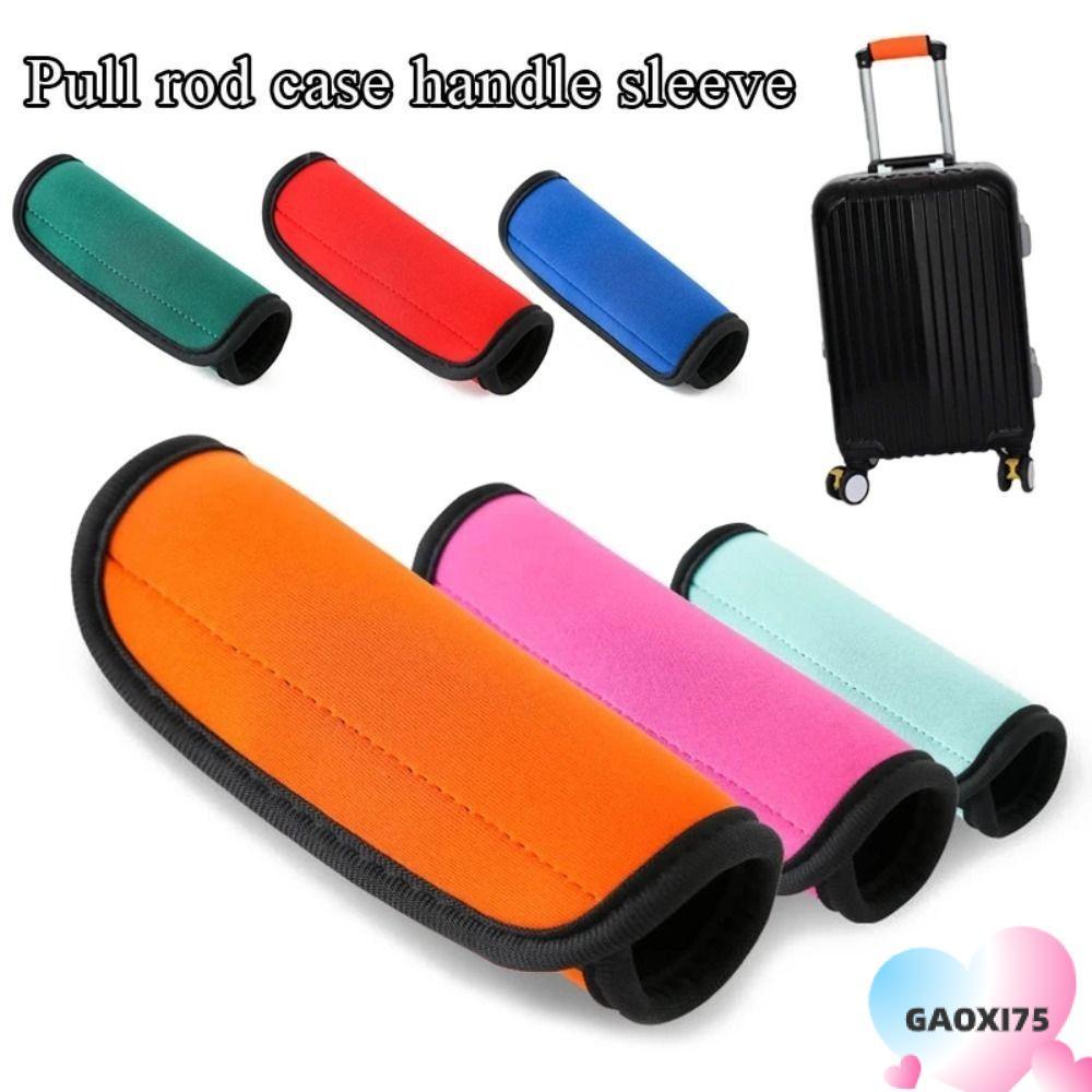 Goxi75 ผ้าคลุมมือจับกระเป๋าเดินทาง,สีทึบ Neoprene กระเป๋าเดินทาง Handle Wrap,ปลอกจับสบาย Soft รถเข็นเด็ก Grip ฝาครอบป้องกัน Travel