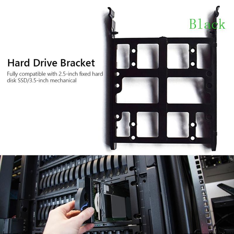 BLACK HDD SSD Cage Rack 2 5 นิ้ว 3 5 นิ้ว HDD กล่อง SSD Bracket Holder Pull Out Guide