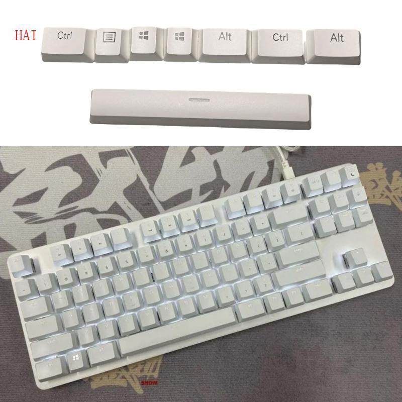 HAI ใหม่ 6 0U Spacebar Keycap คีย์บอร์ดแบบกลไก Keycap ABS Backlit KeyCap 8Key สําหรับ