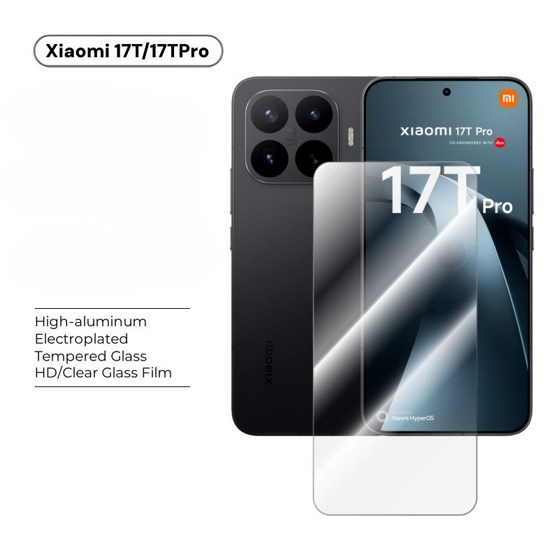 2 ชิ้นกระจกนิรภัยสําหรับ Xiaomi 17T 17T Pro Xiaomi 17T Pro ป้องกันหน้าจอ HD ฟิล์มฝาครอบ