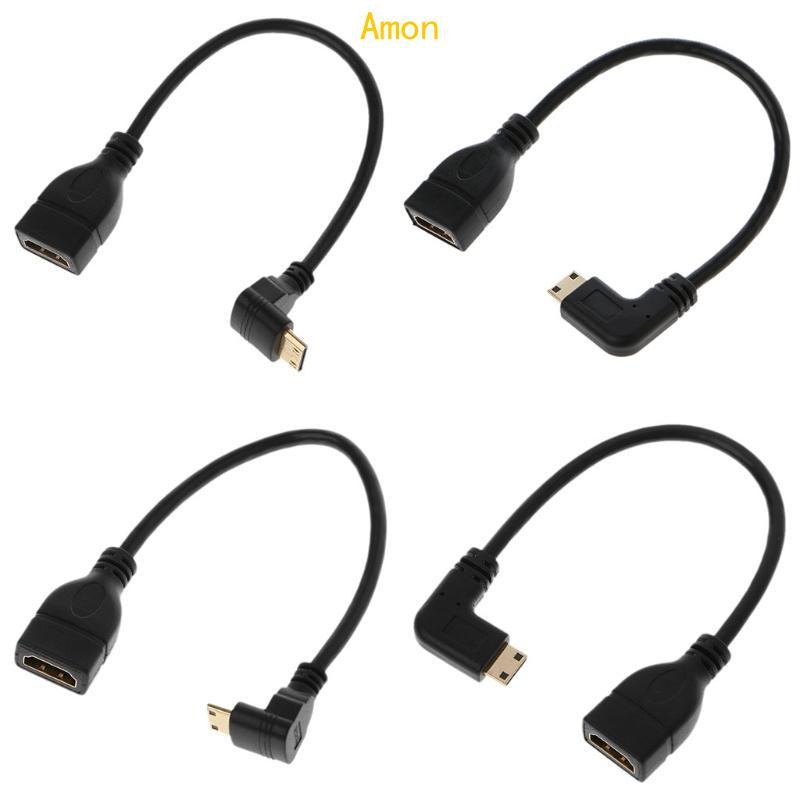 Amon 90 องศา Angled Mini USB ชายกับหญิง