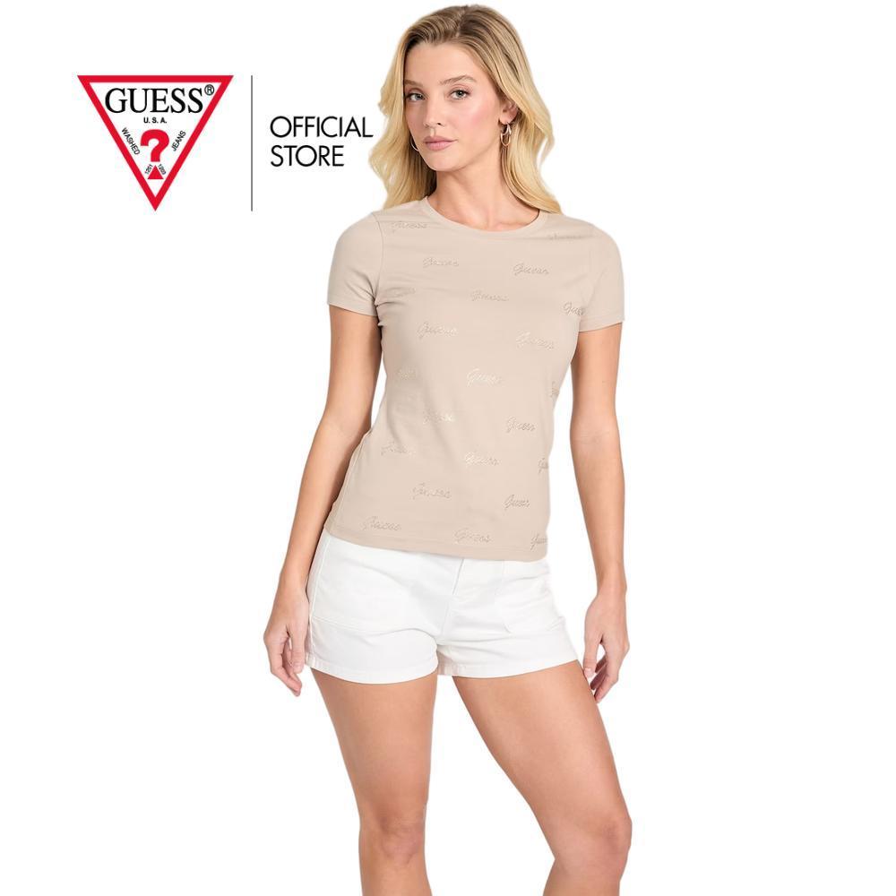 GUESS WOMEN เสื้อยืด รุ่น QBVI40K9TJ1 สีเบจ