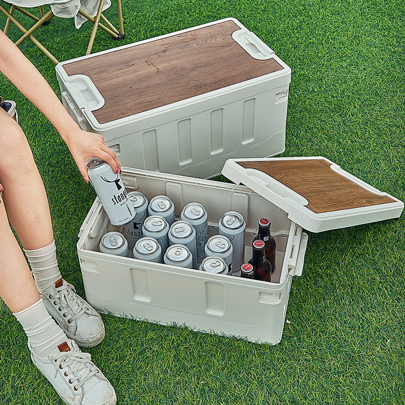 Tidy-up Camping ในครัวเรือนสินค้ากลางแจ้ง Camping รถ Trunk เสื้อผ้ากล่องเก็บพับ A39V