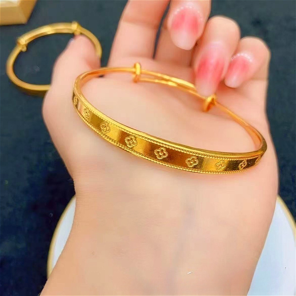 สร้อยข้อมือกําไลข้อมือชุบทองแบบปรับได้ แฟชั่น สําหรับผู้หญิงของขวัญเครื่องประดับ