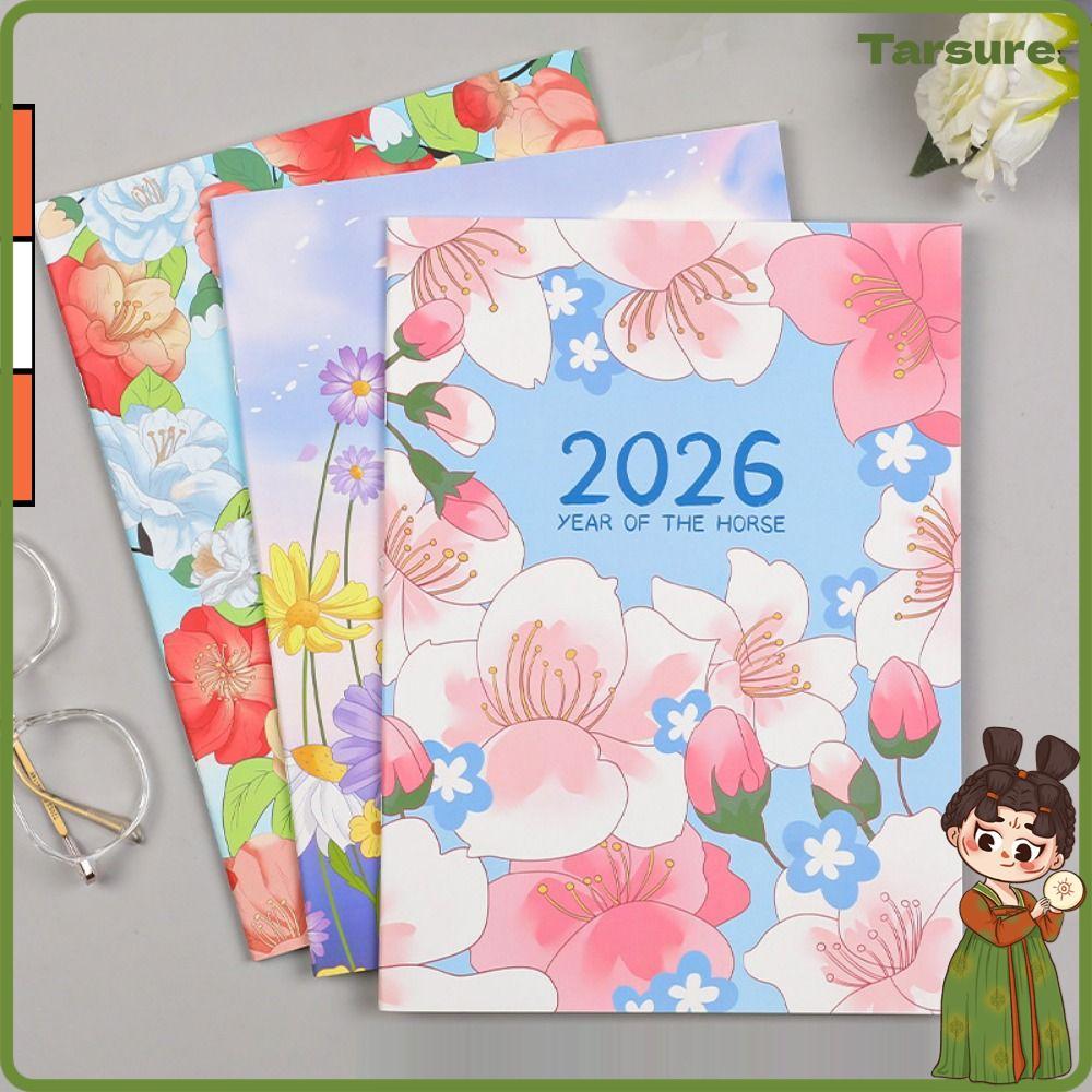 TARSURETH 2026 Schedules Notebook, A4 A5 Life Check-in Planner Notebook, Portable Work Efficiency Le