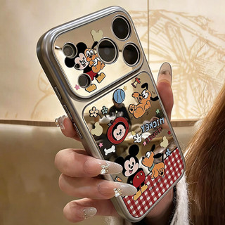 เคสกระจกเปลี่ยนสี ลายมิกกี้เมาส์ น่ารัก สไตล์ฮิต คู่รัก น่ารักสำหรับ IPhone Air 15 11 17 13 16 12 14 Pro Max 15 16 Plus