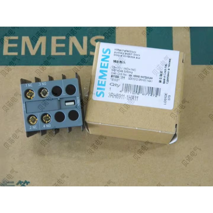หัวสัมผัสเสริมของ Siemens Contactor 3RH69111HA11 3RH6911-1HA11 1 เปิด 1 ปิด