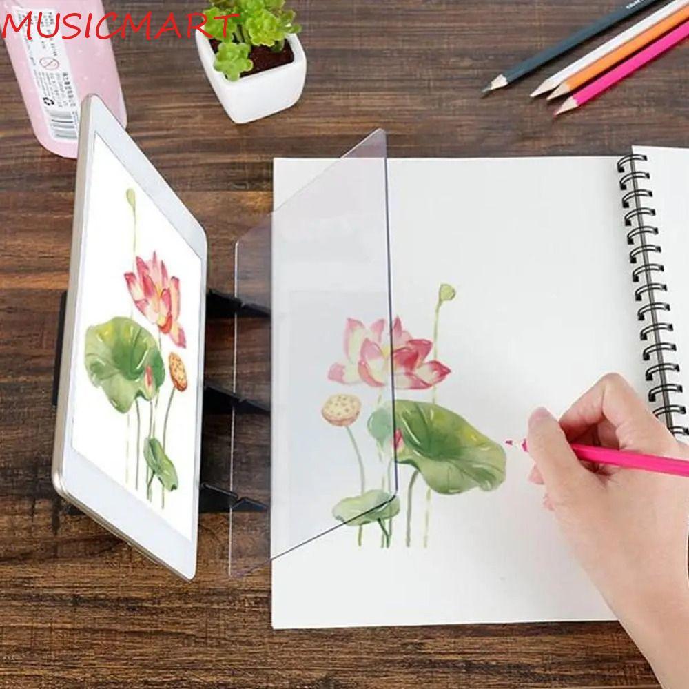 MUSICMART Projection Optical Tracing Board, Mobile Tablet Specular Reflection Drawing Copy Board, Cl