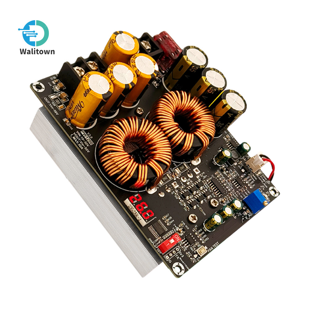 PW1200 1200W 50A High Current Boost Power Supply โมดูล Dual Inductor Low Ripple