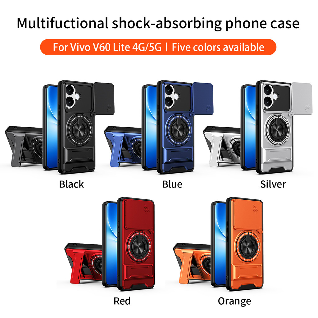 เกราะสําหรับ vivo V60 Lite กรณีกันกระแทกสไลด์เลนส์ป้องกันโทรศัพท์สําหรับ Vivo V2529 V2530, V2549, V2