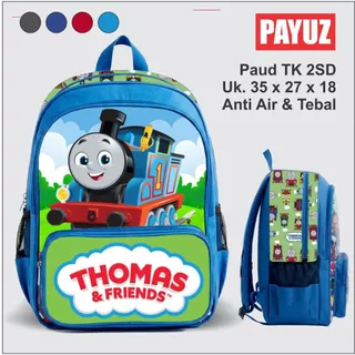 PAYIZ BAGS กระเป๋านักเรียนเด็ก Thomas BAGS ตัวละครน่ารัก น้ําหนักเบา หนา วัสดุกันน้ํา