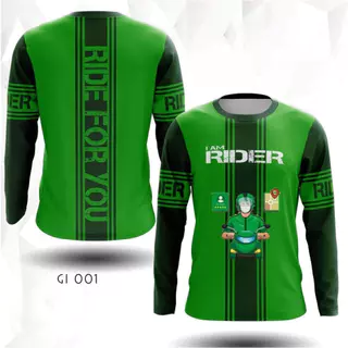 เสื้อยืดแขนยาวสําหรับ Grab Delivery Rider พิมพ์ลาย 3D ผลิตจากผ้าโพลีเอสเตอร์ย์ สไตล์โมเดิร์น