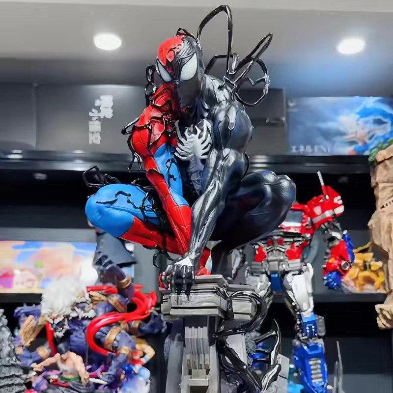 【nameip2.th】 Spot Goods[cm High]Marvel Series Symbiotic Spider-Man Model Statue Decoration Fashion P