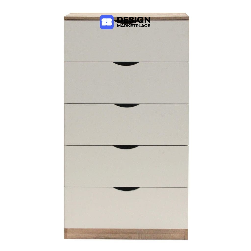SB Design Square ตู้เตี้ยลิ้นชัก รุ่น Pody สีขาว (60x40x110 ซม.) แบรนด์ KONCEPT FURNITURE