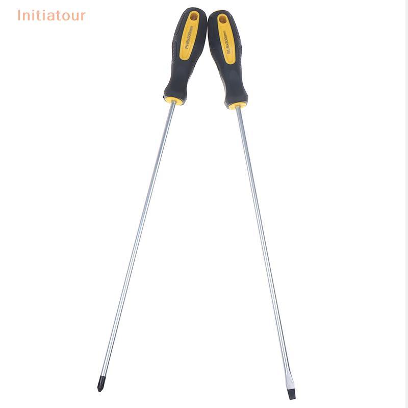 [Initiatour] ไขควงด้ามยาว Slotted Cross Head ไขควงแม่เหล็ก Bits Anti Slip Manual Tools สกรู Driver B