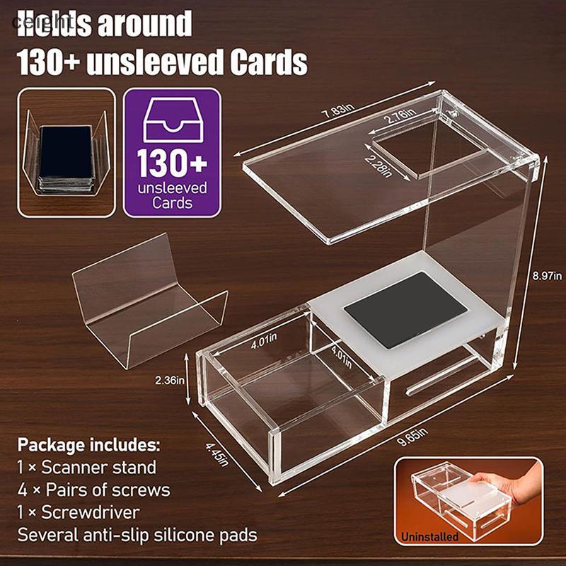 [ceight] อะคริลิค MTG Card Scanner Stand Trading Card Game Scanning Aid ที่วางโทรศัพท์มือถือ Party Supplies กล่องเก็บการ์ด TH