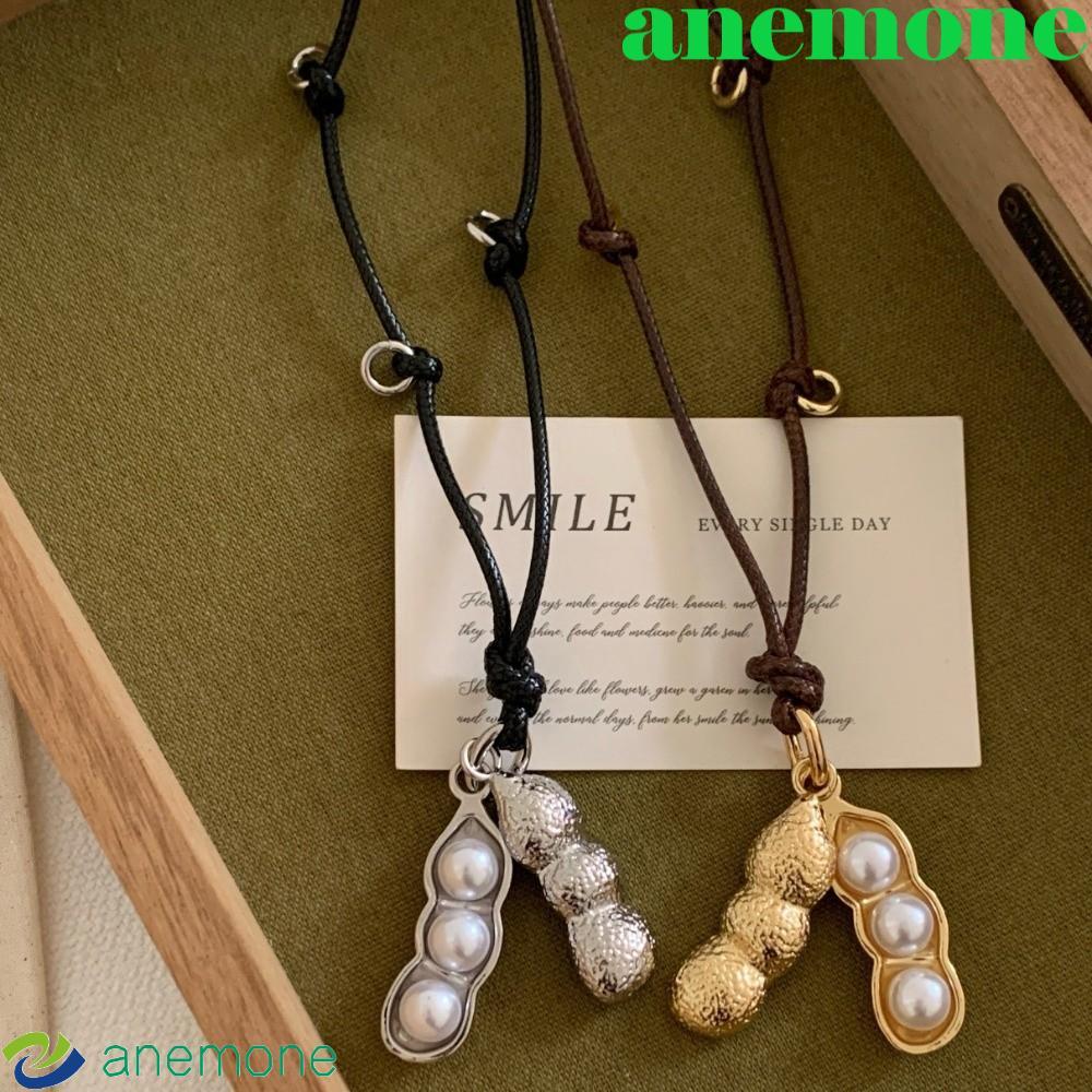 AIMEONE สร้อยคอโซ่ยาว,การออกแบบประณีตวัสดุโลหะผสม Pea Pod จี้สร้อยคอ,น่ารักที่ละเอียดอ่อนหัตถกรรมบุค