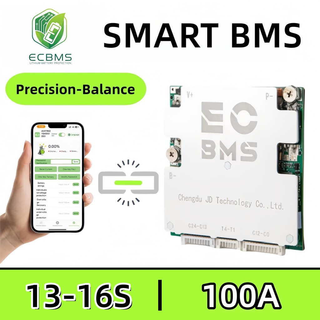 ECBMS Smart BMS 24S LiFePO4 48V Bluetooth CAN 200A ใช้กับ Powerwall/ESS