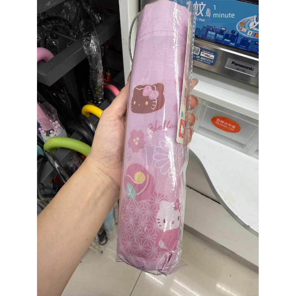 กล่องดินสอคิตตี้ HongKong 711 Sanrio hello kitty ร่มรุ่นลิมิเต็ดอิดิชั่นกันแดดแบบพกพาพับได้สำหรับแดด