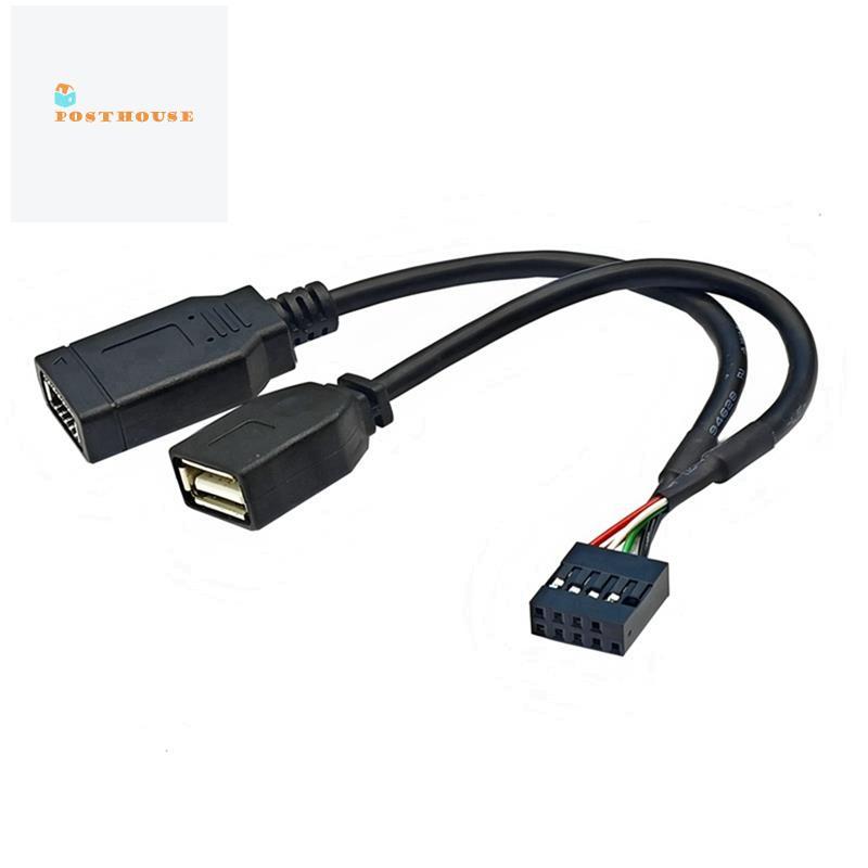 [posthouse]สายอะแดปเตอร์ USB 9PIN to USB + TYPE-E USB 9PIN to TYPE-E สาย USB แผงด้านหน้าอะแดปเตอร์สา