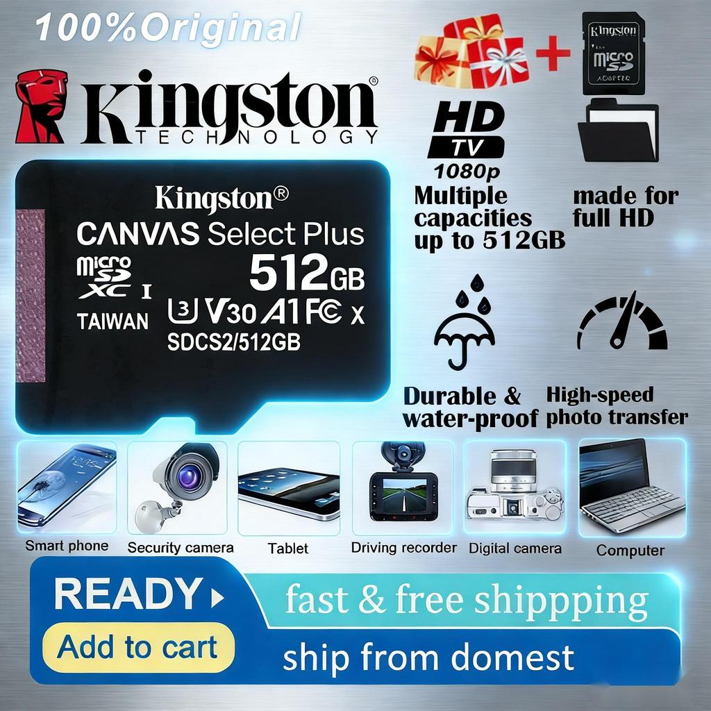 Kingston แซนดิส เขียนเร็ว จัดส่งจากไทย อ่านเร็ว รองรับทุกอุปกรณ์ Kingston Canvas Select Plus Nintend