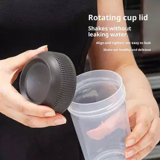 (time) 400 ML Fitness Shaker Cup สําหรับผู้ชายและผู้หญิงกีฬาโปรตีนผง Milkshake ถ้วยผสมสุขภาพและความงาม Home Goods (TH)