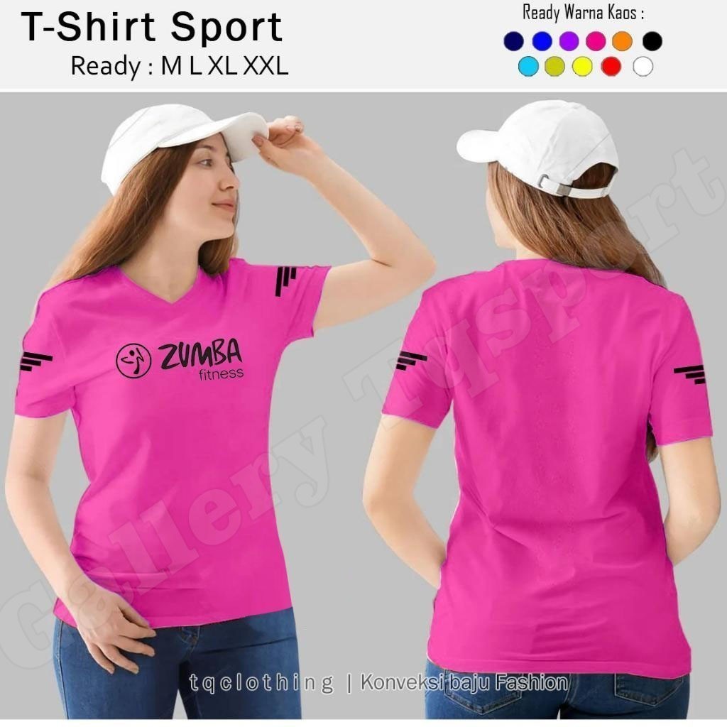เสื้อยืดซุมบ้าสำหรับกีฬาและออกกำลังกาย สไตล์เหมาะสำหรับยิมนาสติก แอโรบิก และวิ่ง