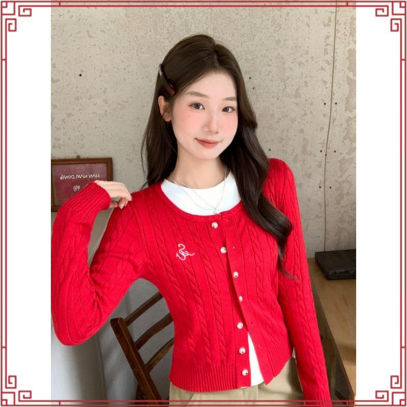 เสื้อคาร์ดิแกนผู้หญิงพร้อมเสื้อบาง คอปก "Ledi" คาร์ดิแกนคอปก AIAI OFFICIAL