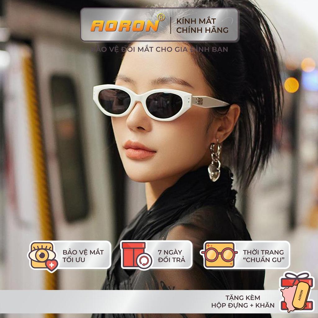Aoron แฟชั่นแว่นตากันแดดโพลาไรซ์ Cat Eye สไตล์ Anti-UV400 วัสดุ TR90 ทนทานน้ําหนักเบาคุณภาพสูงโลหะ S