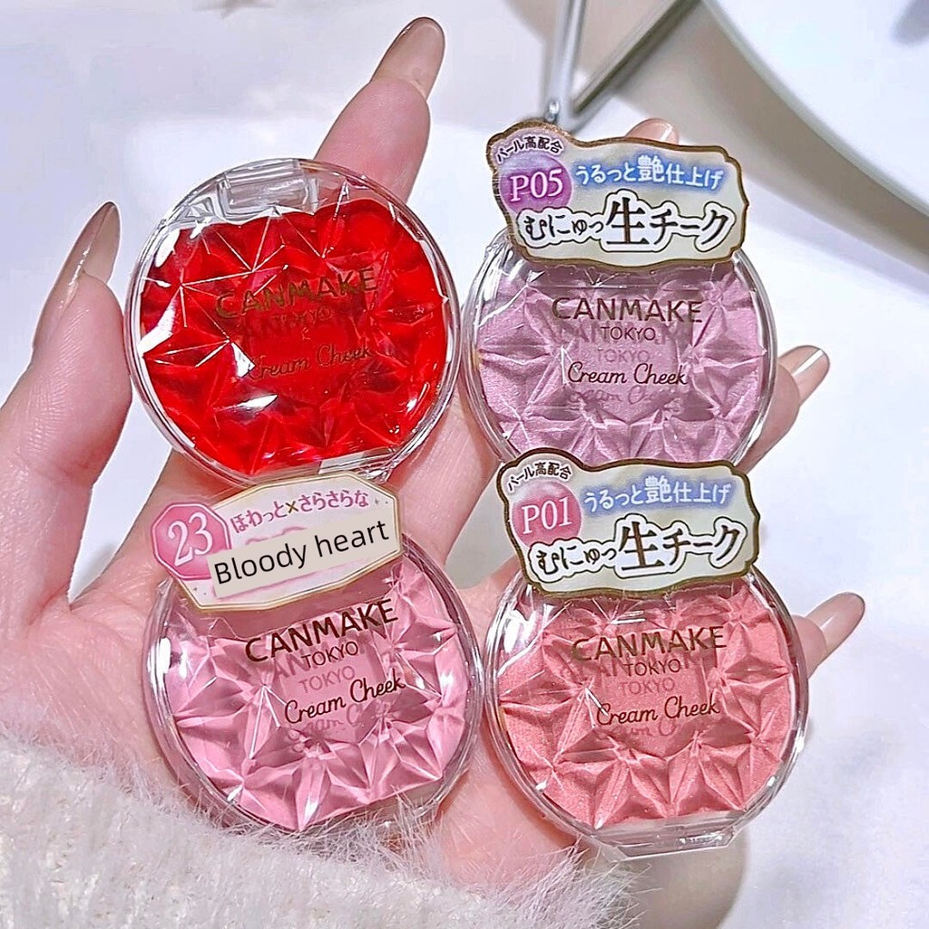 blush ไฮไลท์ CANMAKE Ida Dream Rouge Cream Monochrome Long-Lasting Dual-Use Mousse Blush Cream
