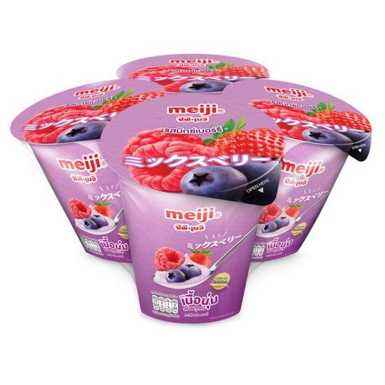 [สินค้าส่งด่วน] เมจิ โยเกิร์ต ผสมมิกซ์เบอร์รี 135 กรัม แพ็ค 4 MEIJI YOGURT WITH MIXEDBERRY 135 G PACK 4