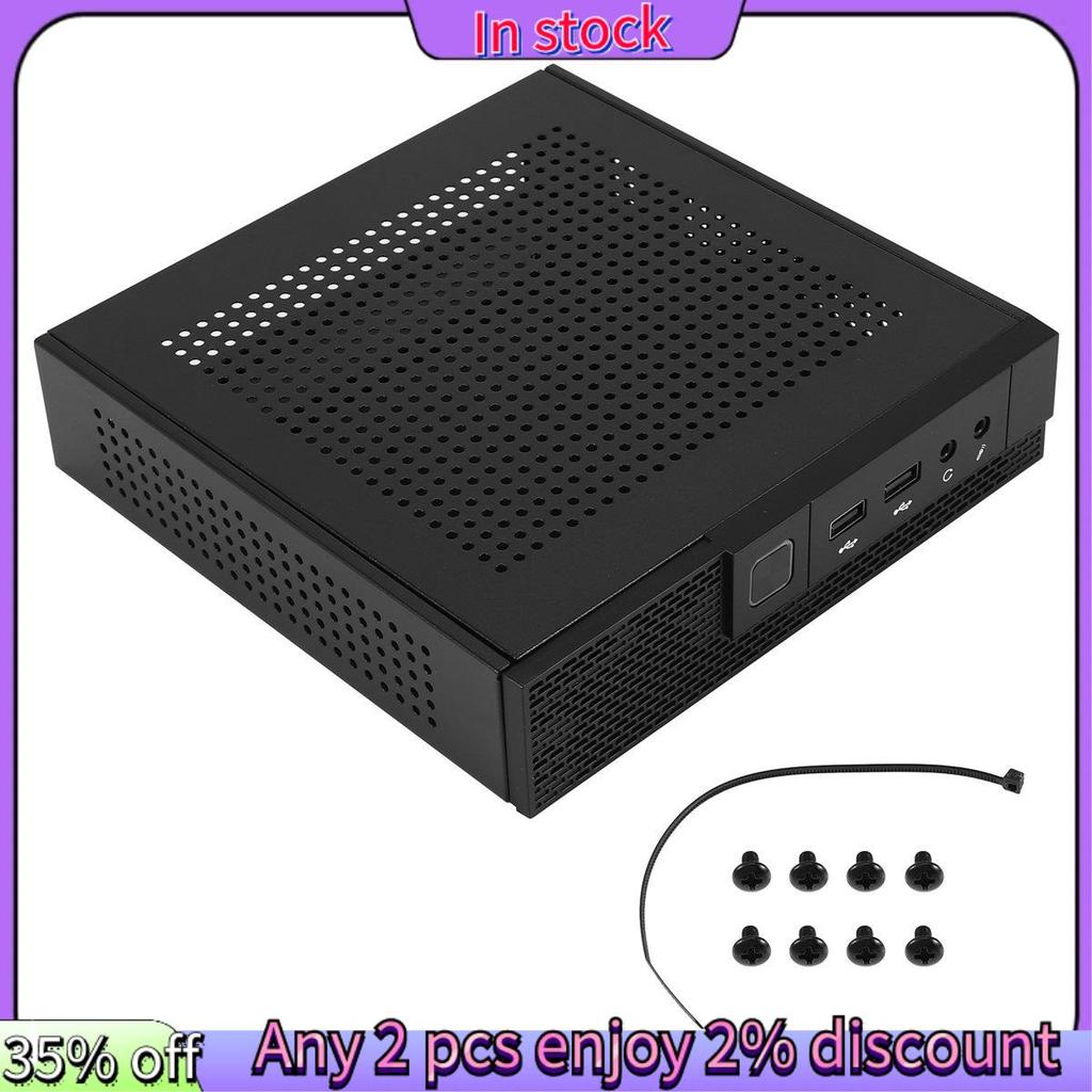 ในสต็อก-ITX เคสคอมพิวเตอร์ TX02 Mini Desktop Case ควบคุมอุตสาหกรรม HTPC Case