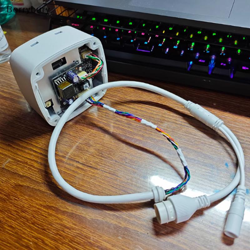 Berrybury 1 PC Ethernet Lan สาย POE RJ45 สายเคเบิลเครือข่าย 10 Pin 10 Core 12 Pin 10 Core Tail Line 