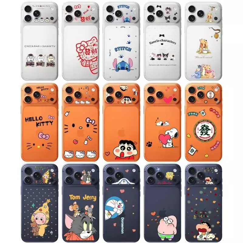 สติกเกอร์เลนส์ฟิล์มสําหรับiPhone 17 Pro Maxตัวป้องกันกล้องGlitterการ์ตูนโทรศัพท์มือถือโปร่งใสสติกเกอร์ด้านหลังสําหรับ17Pro 17Promaxอุปกรณ์เสริมตกแต่ง