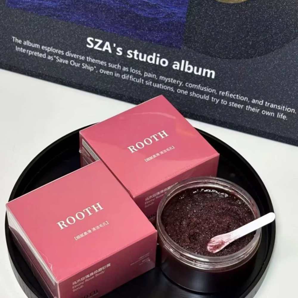 ROOTH Body Scrub Rose Body Scrub Brightening Shower Exfoliant Deep Cleansing