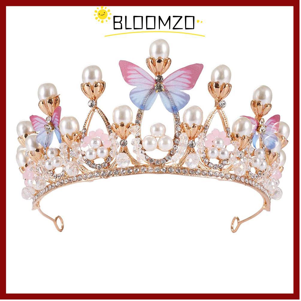 in stockBLOOMZO Princess Crown Headwear Handmade Birthday Butterfly