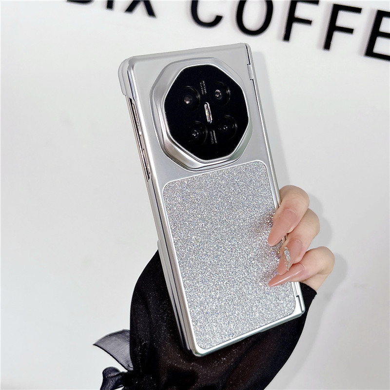 Bling Glitter Electroplated หนังสําหรับ Huawei Mate X7 X6 MateX7 MateX6 5G Double Center Axes แม่เหล