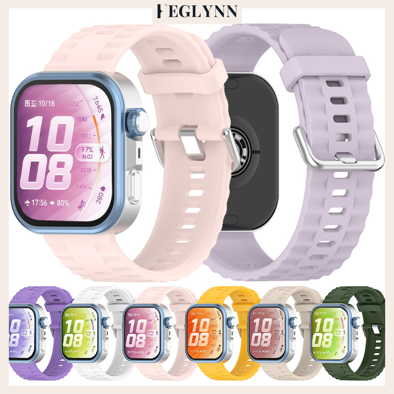 สายรัดกีฬาซิลิโคน for Huawei Watch Fit 5 4 3 / 5 Pro / 4 Pro ยางปรับได้วงสะดวกสบาย for Huawei Watch Fit 3