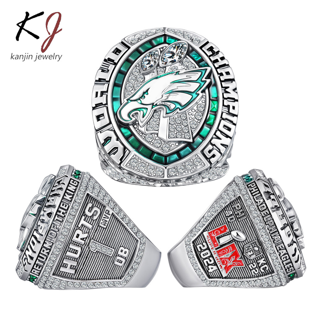 แหวนผู้ชาย NFL Philadelphia Eagles Champion 2024-2025 ดีไซน์ Hurts