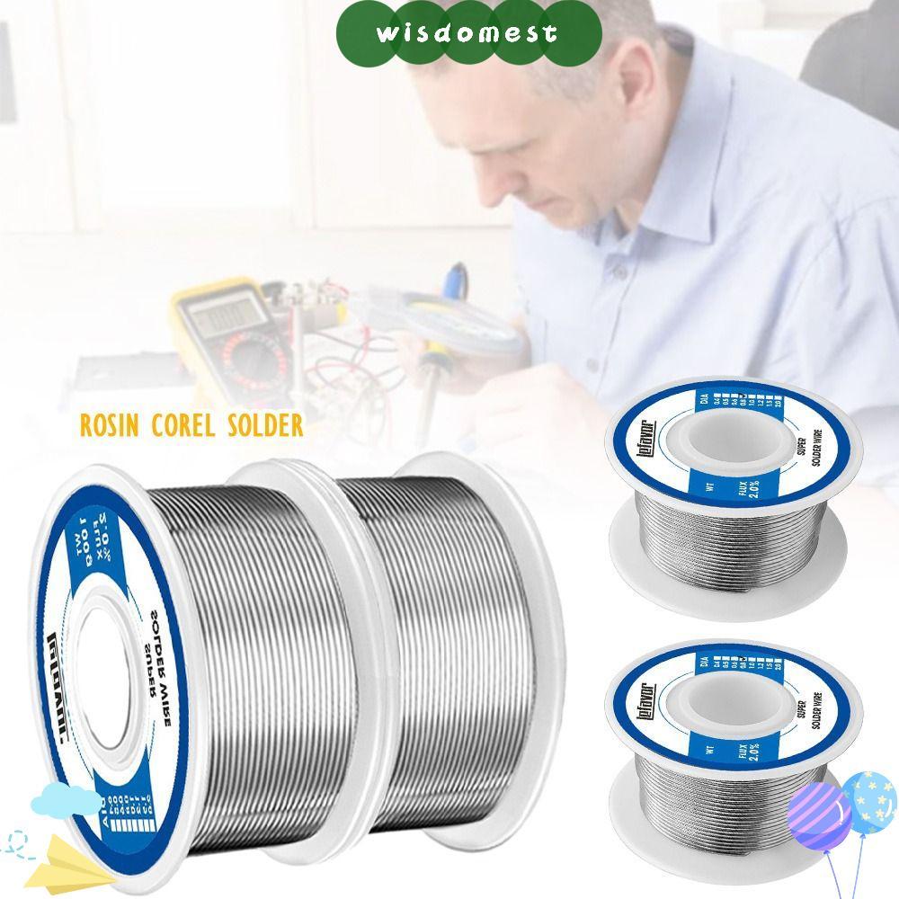 WISDOMEST ลวดเชื่อมอุณหภูมิต่ํา, FLUX 2.0% Low-melting Corel Solder, ทนทาน 20g 50g 100g 0.8 1.0mm No