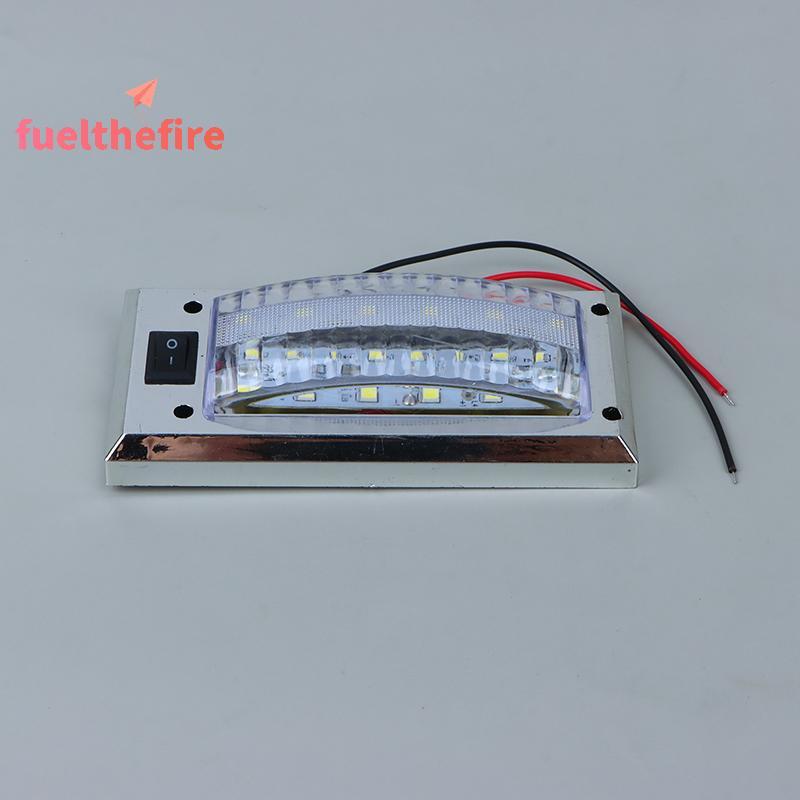 [Feel] ไฟแผง LED 12V-24V โคมไฟอ่านหนังสือภายในรถความสว่างสูงไฟห้องโดยสารสําหรับ Van Tru RV เรือแคมป์ไฟสวิตช์ปิด [ใหม่]