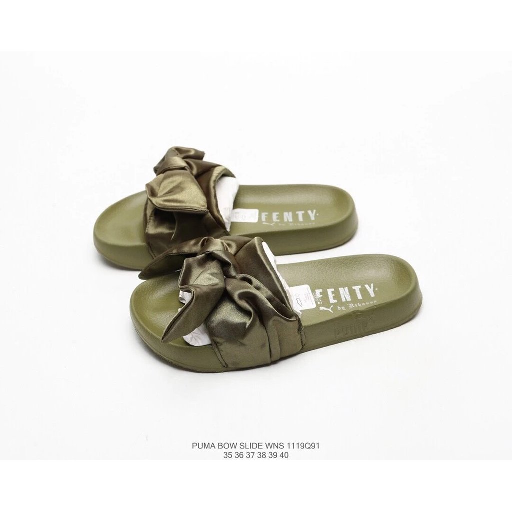 Horse/Puma x Fenty Bow Slide Ribbon Bow Rihanna Joint Slippers Size: 35-40