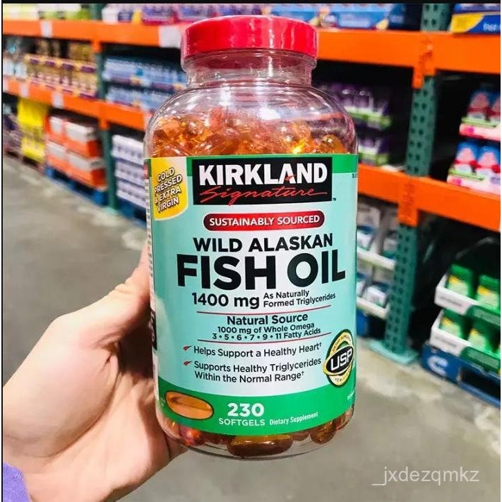 [พร้อมส่ง] Kirkland Wild Alaskan Fish Oil 1400 mg 230 Softgels Exp. 04/2028